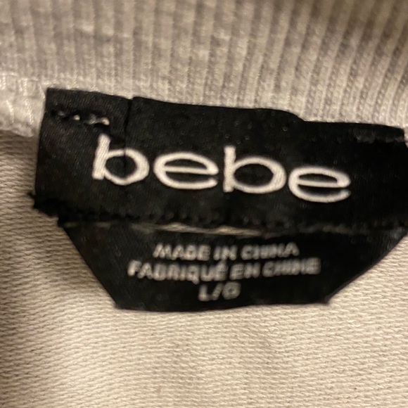 Bebe Gray Ribbed Crop Top - Picture 3 of 4